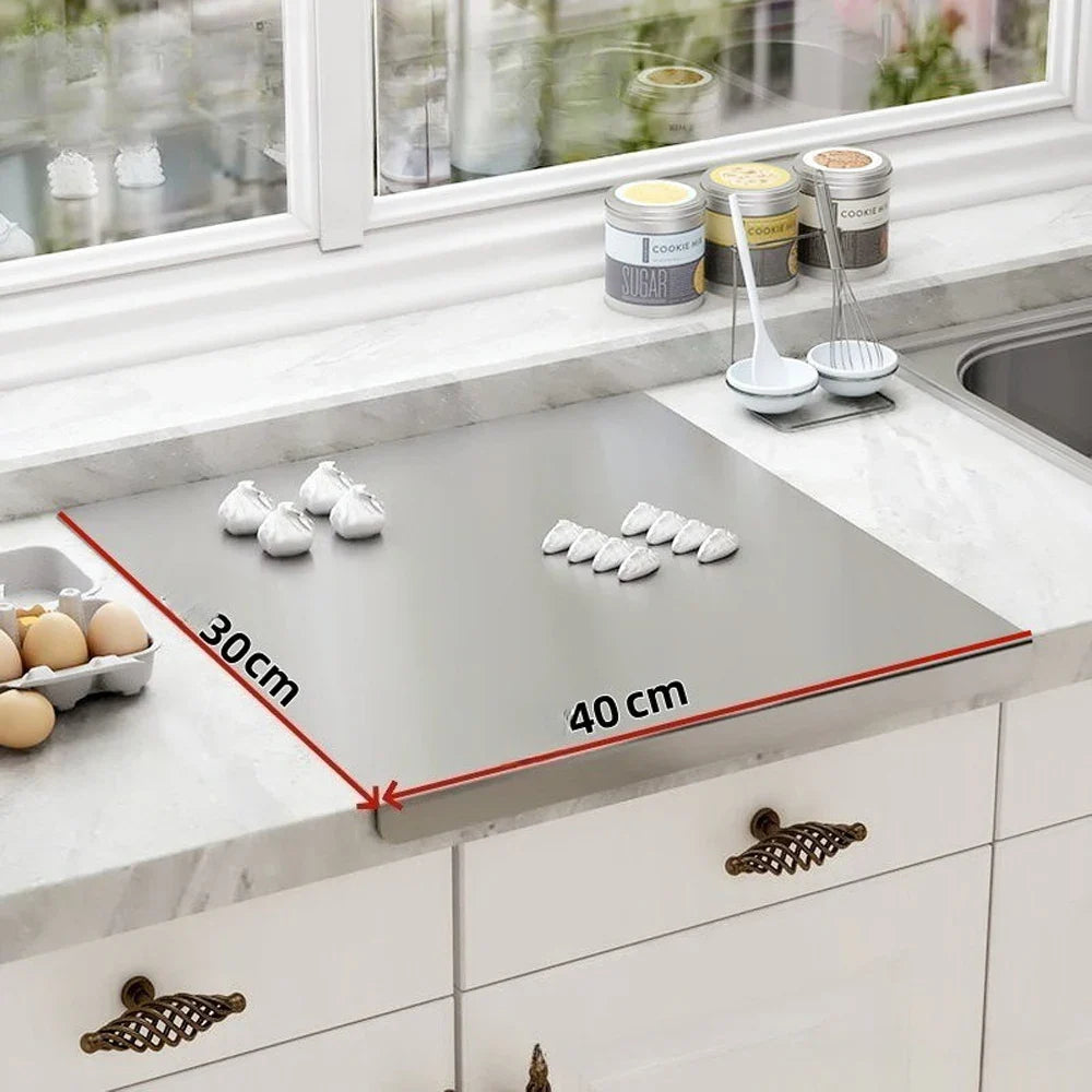Food Grade Stainless Steel Chopping Board 304 Cutting Board Non-slip Edge Suitable for Cutting Vegetables Pastries Kitchen Tools