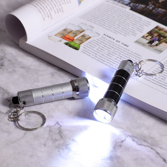 Mini LED Keychain Flashlight – Aluminum Alloy, 4 Colors