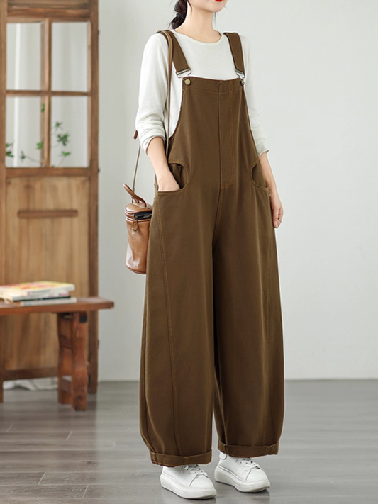Chic Wide Leg Women's Overalls with adjustable Straps | Eva Trends