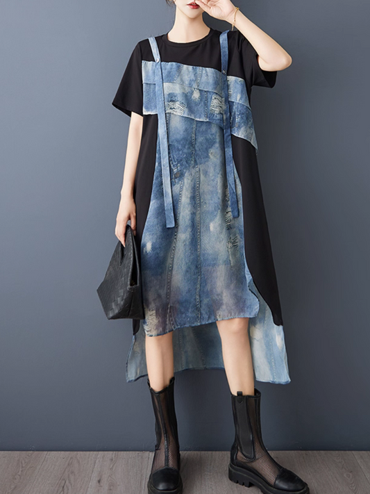 Women's Breezy & Stylish  Summer Loose Printed Dress