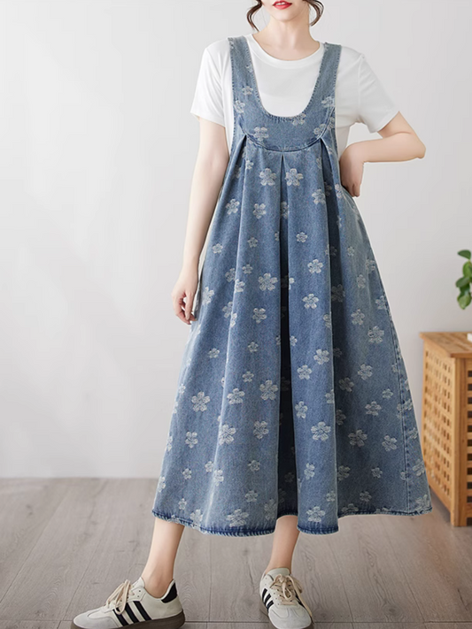 Women's Summer Relaxed Printed Salopette | Eva Trends