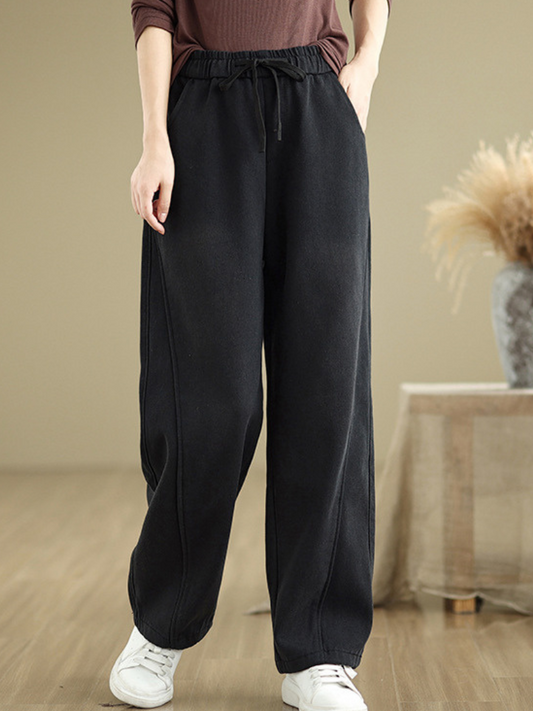 Women’s Relaxed&Soft Elastic-Waist Pant Style Bottom