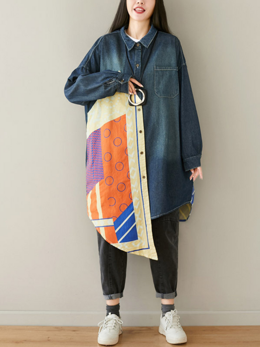 Women's Beautiful Button-Up Beauty Denim Cardigan