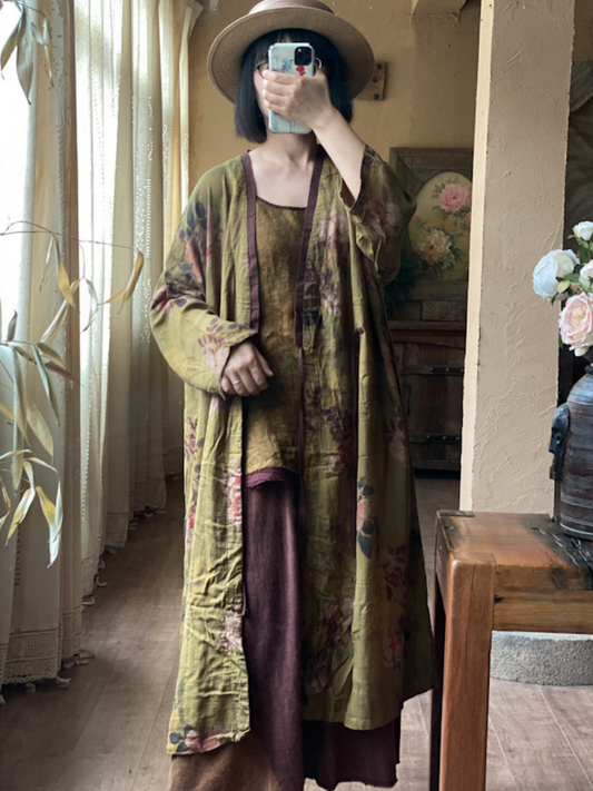 Women's Summer Cool & Comfy Printed  Loose Cardigan Dress