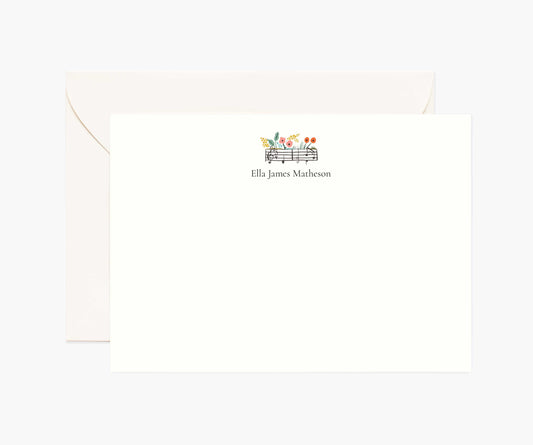 Arts Personalized Stationery  - Music Notes