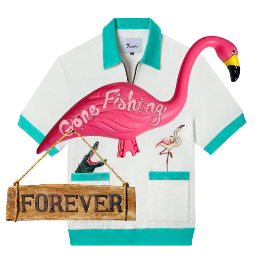 'Flamingo Tartare' Cabana (White)