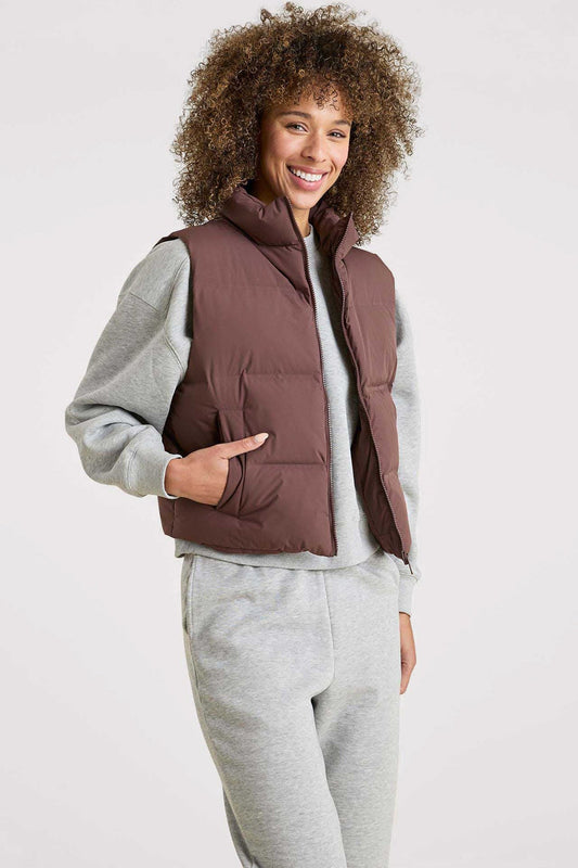Puffer Vest | Coffee