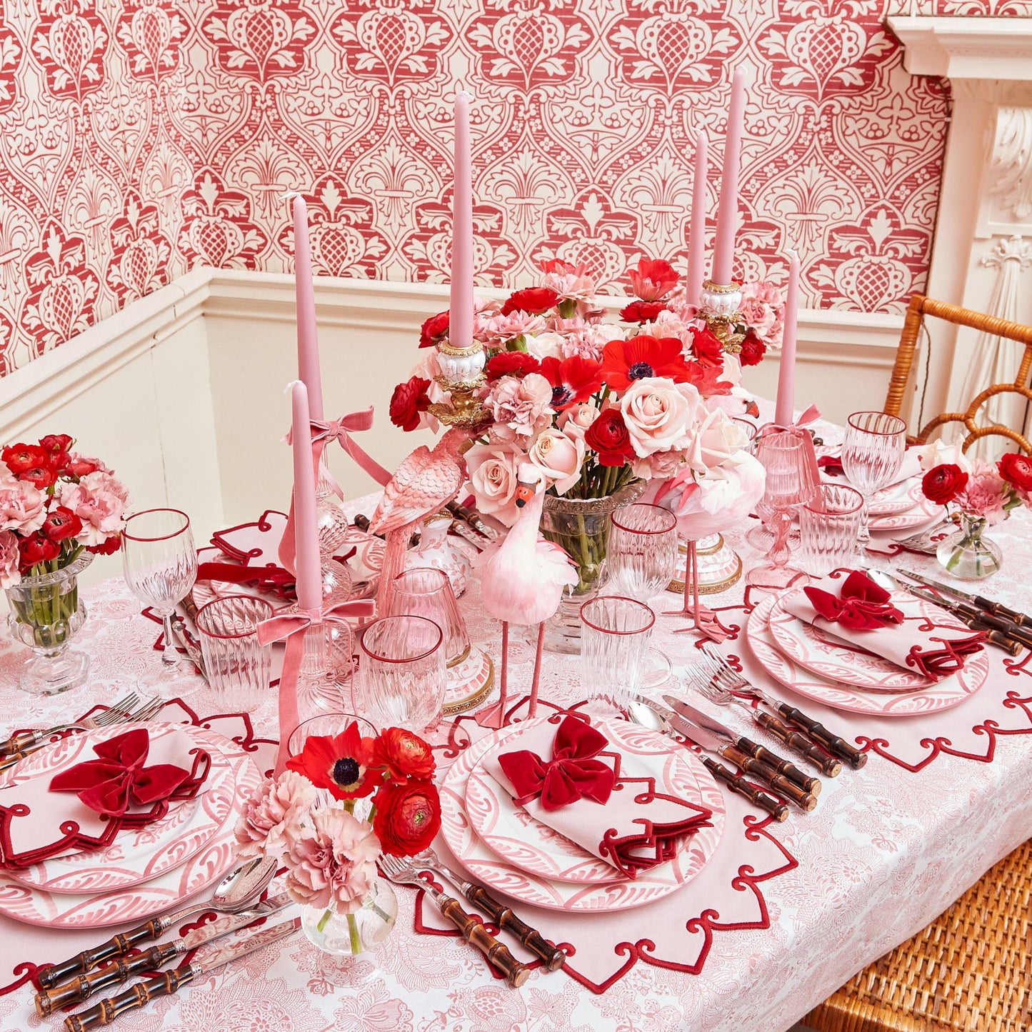 Pink & Red Angelina Placemats (Set of 4)