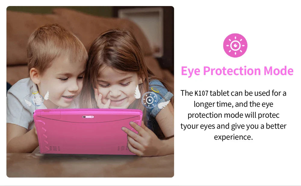 2024 New BDF Tablet Android12 Kids Tablets 10.1 Inch 4GB+64GB Wifi+Sim Card 3G Internet Children Students Educational Gift Table