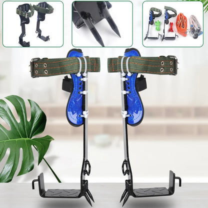 Tree Climbing Gear, Steel Pole Climbing Spikes, Safety Belt & Rope, Climbing Tree Shoes, 100kg Load Capacity, Durable Tool