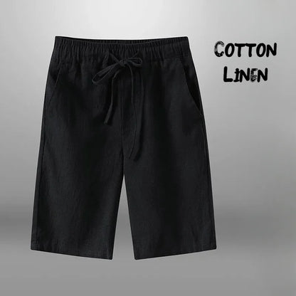 Men Shorts for Men Cotton Linen Casual Breathable Beach Shorts Men's Short Sweatpants Vacation Gym Basketball