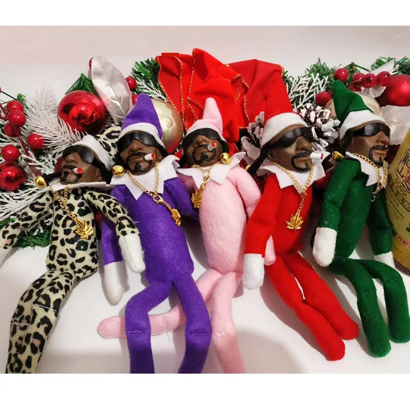 11.81 in Christmas Elf Doll Cute Elves Plush Toy Xmas Gift Holiday Cute Plush Shelf Toy Snoop on A Stoop 2023 Christmas Elf Doll