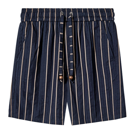 Easy-Going Shorts (Navy Jacquard Stripe)