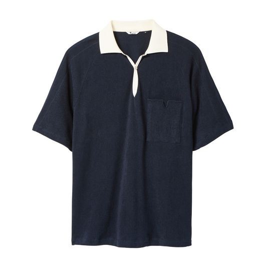 Raglan Terry Polo (Navy)