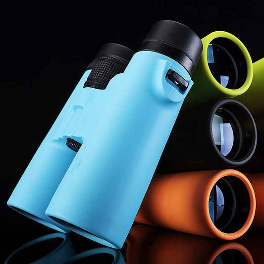 10x42 HD Binoculars – Bright Orange Compact Outdoor Telescope for Hiking & Travel
