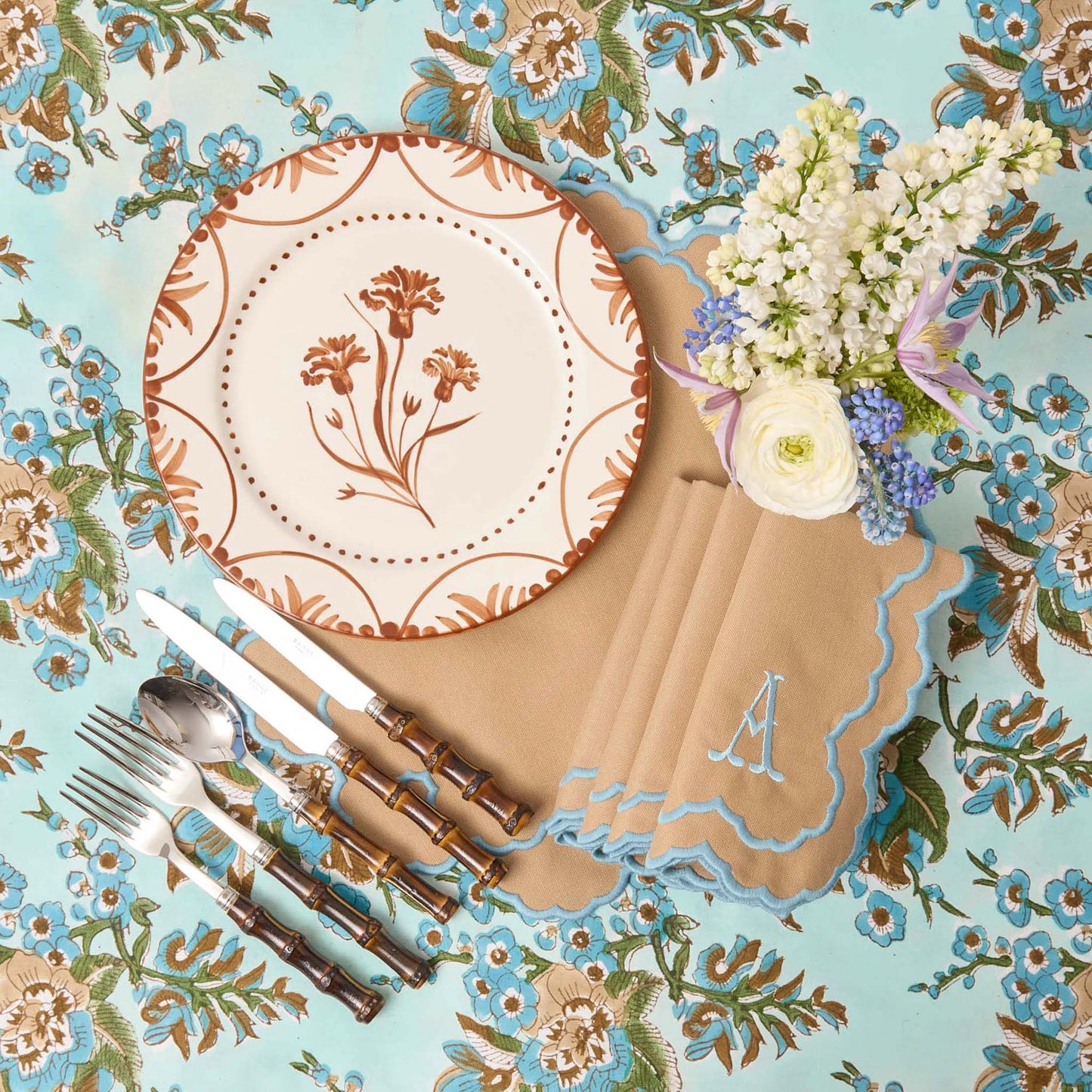 Sophia Blockprint Tablecloth