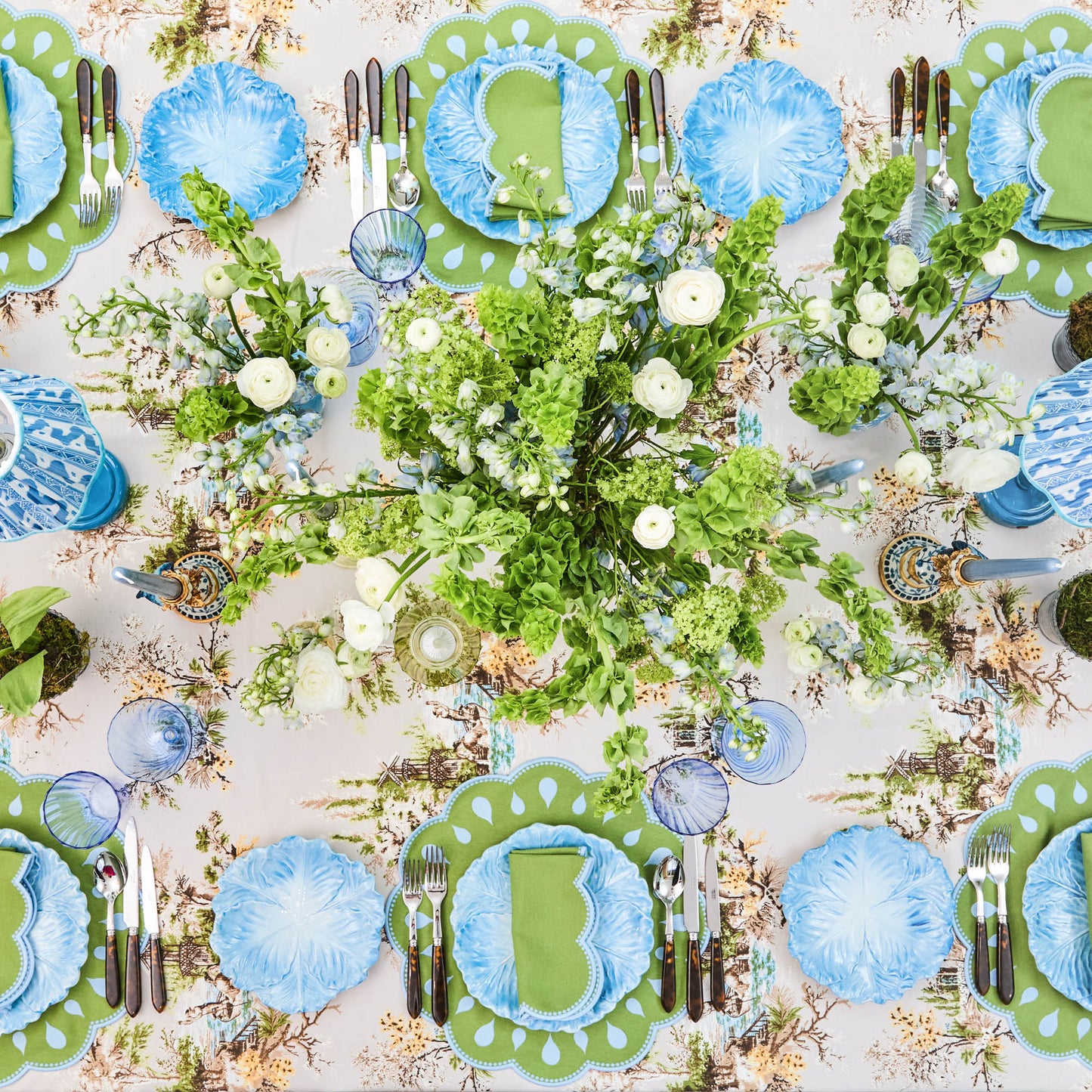 Green & Blue Bettina Napkins (Set of 4)