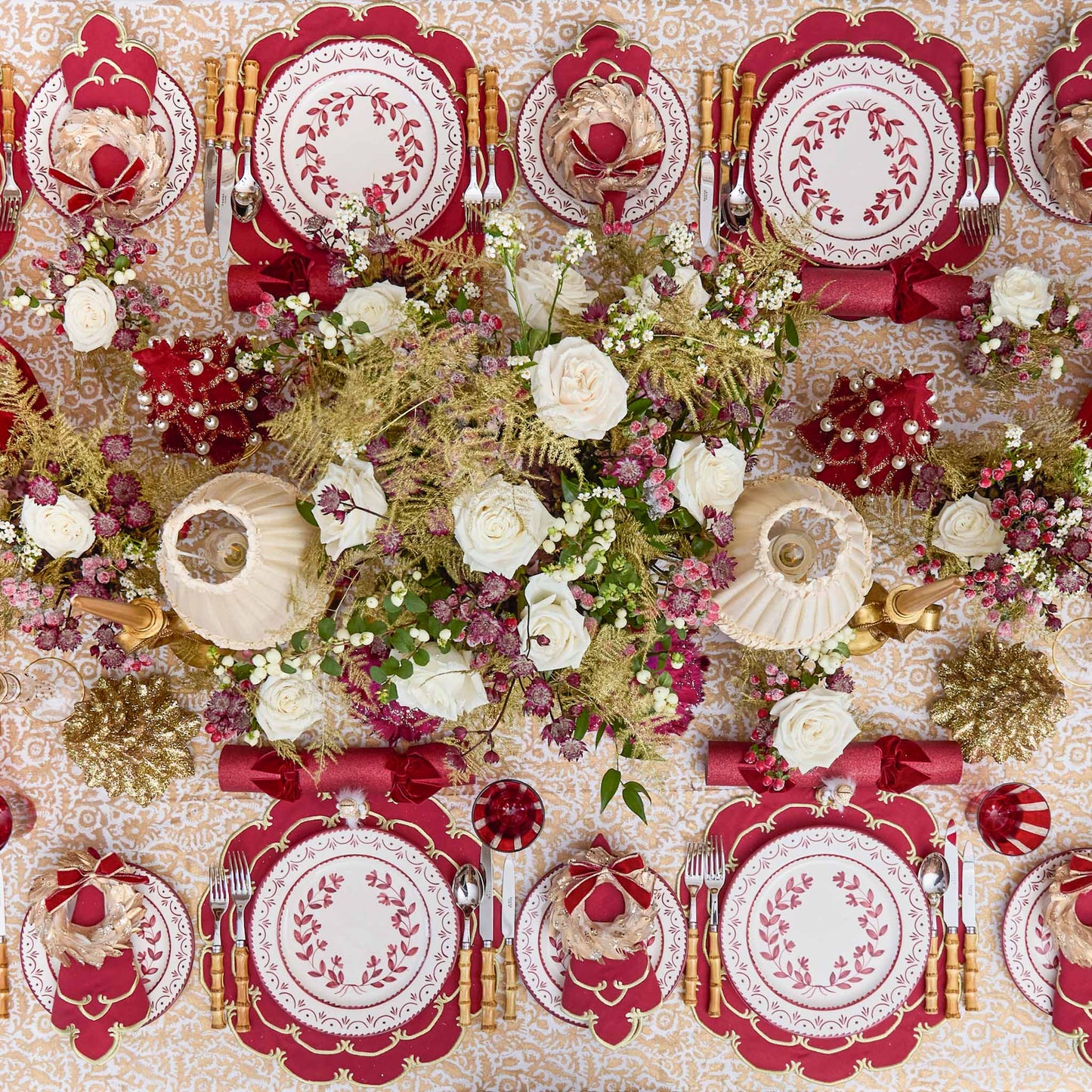 Burgundy Josephine Dinner Plates (Set of 4)