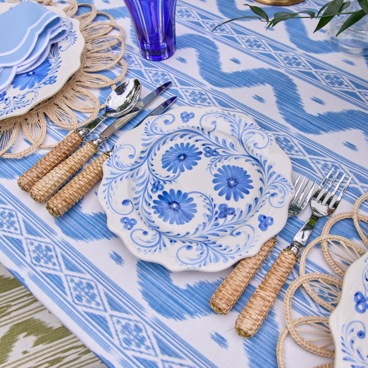 Blue Flowers Starter Plate