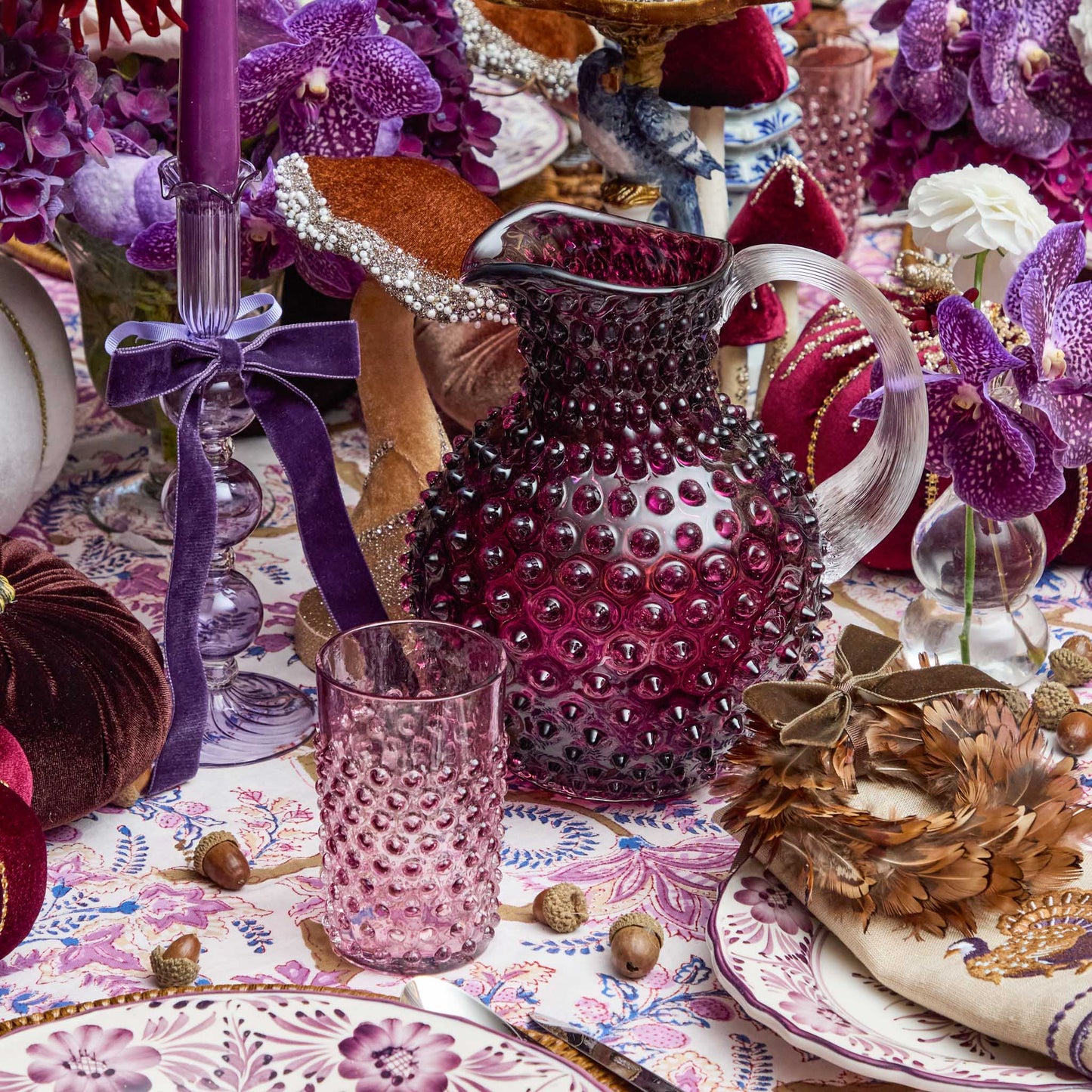 Purple Hobnail Jug