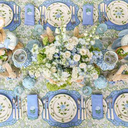 Blue Rose Eloise Linen Placemats & Napkins (Set of 4)