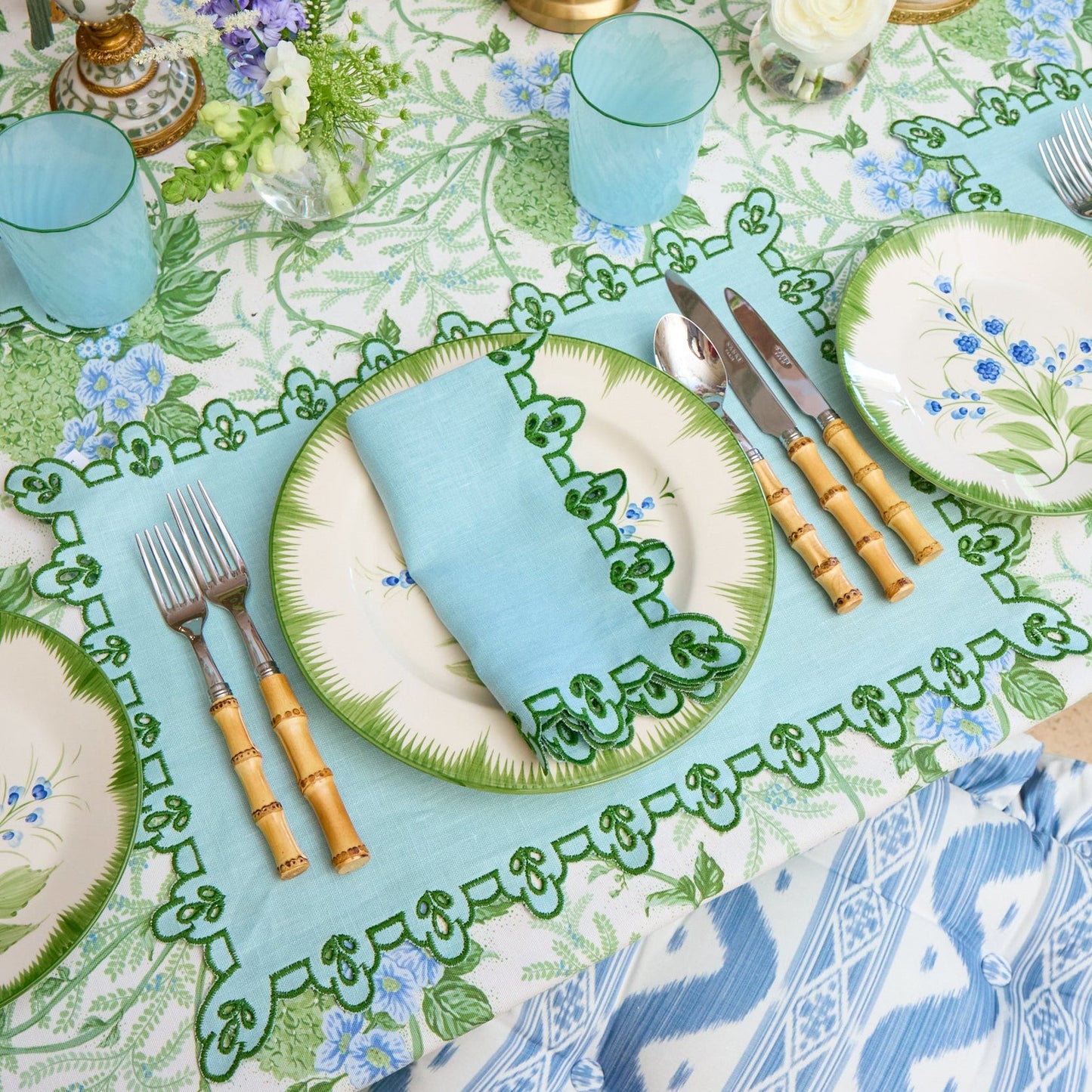 Blue & Green Sophia Napkins (Set of 4)