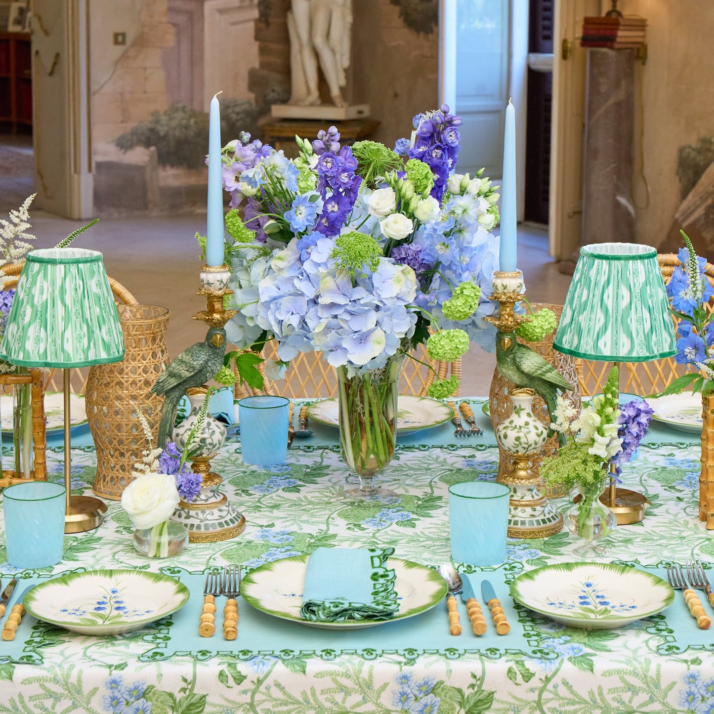 Blue & Green Sophia Napkins (Set of 4)