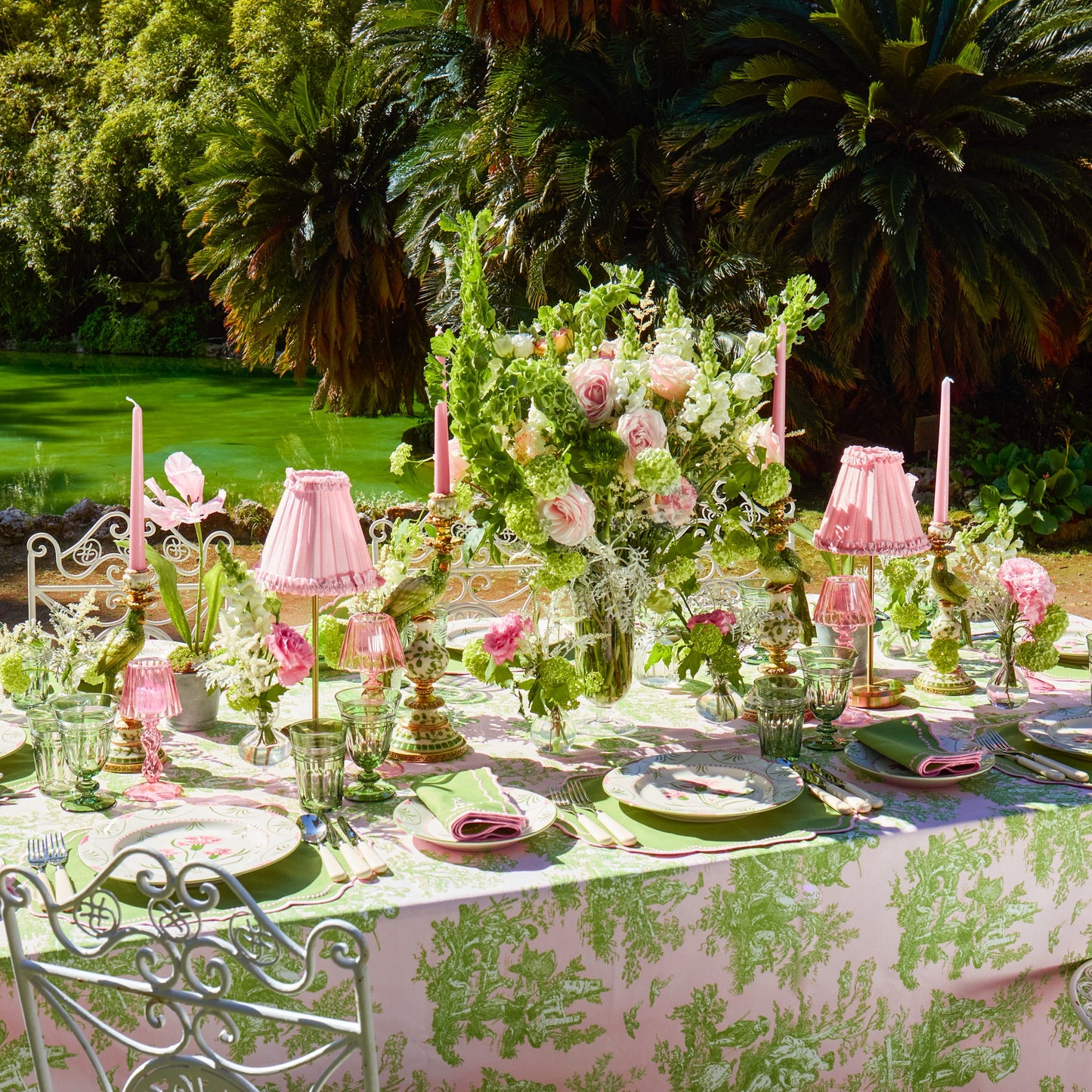 Green & Pink Gisele Placemats (Set of 4)