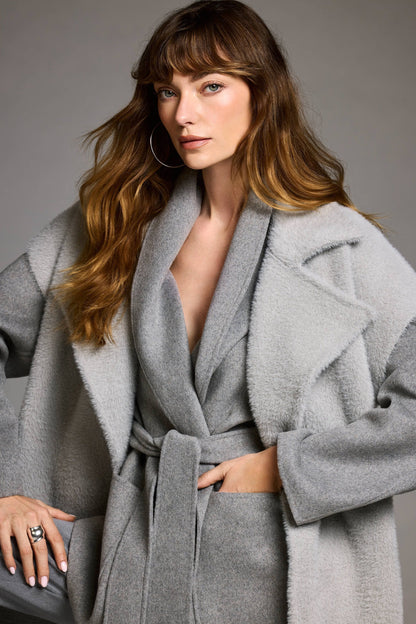 Joseph Ribkoff Belted Short Wrap Kimono Coat 253952