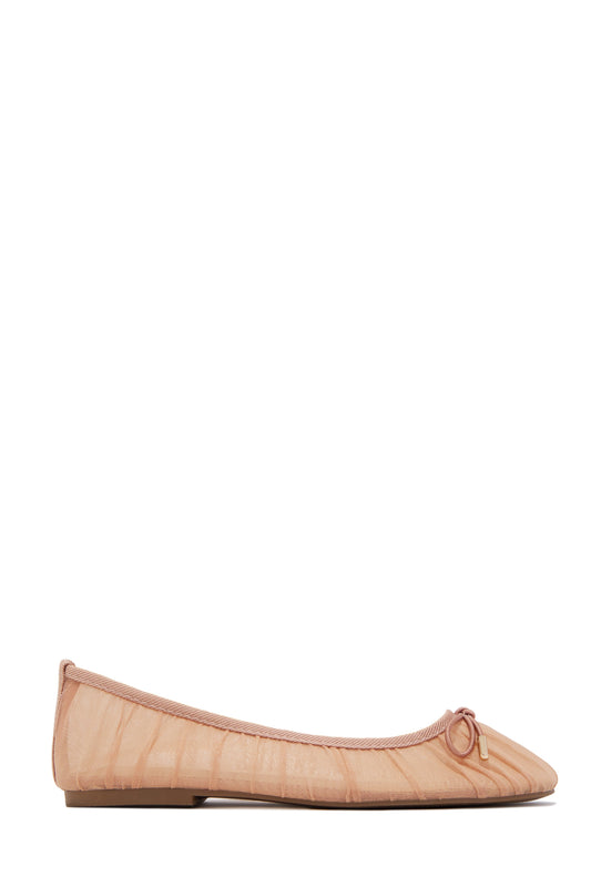 Hailey Mesh Ballet Flats - Nude