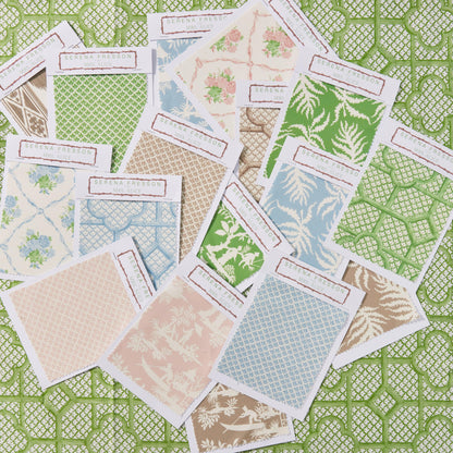 Pink Trailing Ferns Fabric