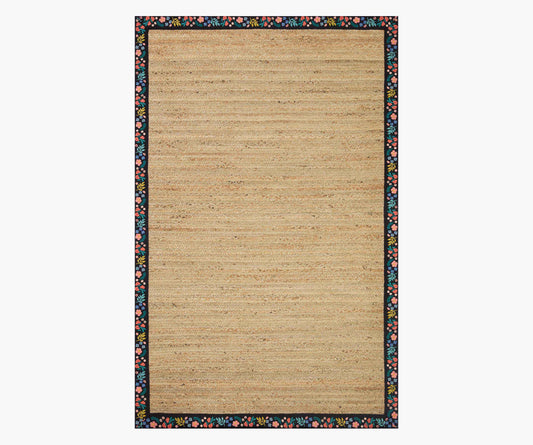 Costa Wildwood Jute Rug - Natural & Black