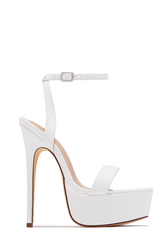 Your Temptation Platform High Heels - White
