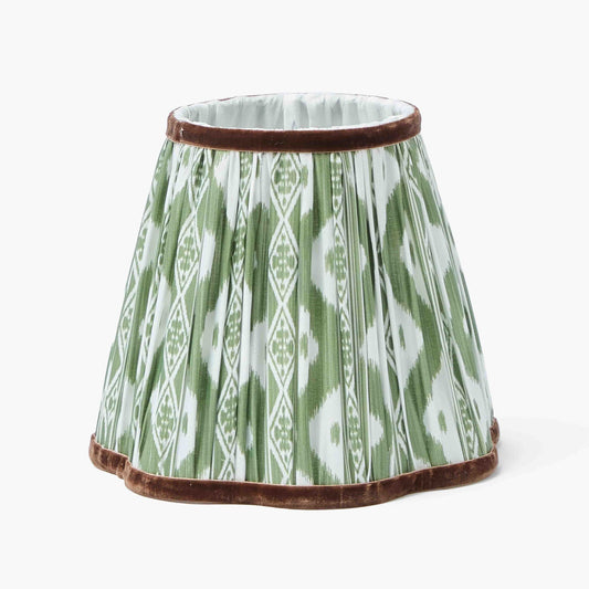 Olive & Chocolate Ikat Lampshade (18cm)